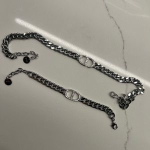 Stainless steel choker and bracelet